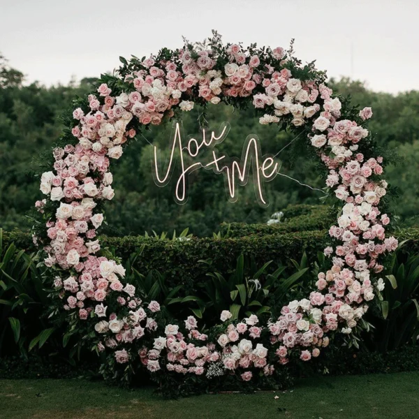 You+Me Neon Wedding Sign