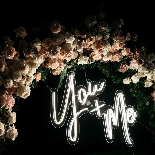 You+Me Neon Wedding Sign