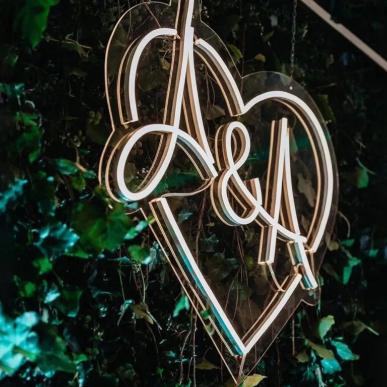 Inital Heartshape Neon Sign