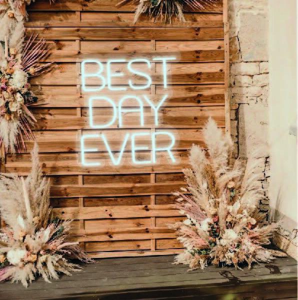 Best Day Ever Wedding Sign