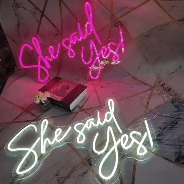 Wedding neon sign She Said Yes
