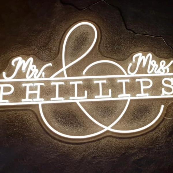 Mr. & Mrs. Last Name Neon Sign