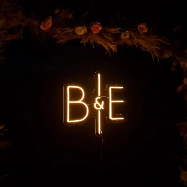 Initials Neon Sign for Wedding