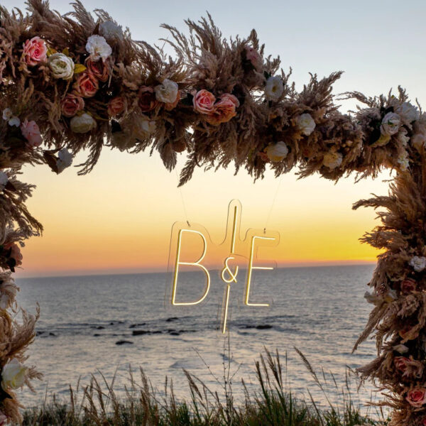 Initials Neon Sign for Wedding